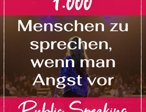 Wie es ist vor  1.000 Menschen zu sprechen